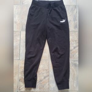 Puma Black Sweatpants with White Logo